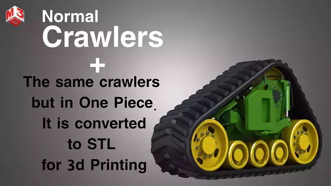 Crawler - Rubber Truck System 3D model