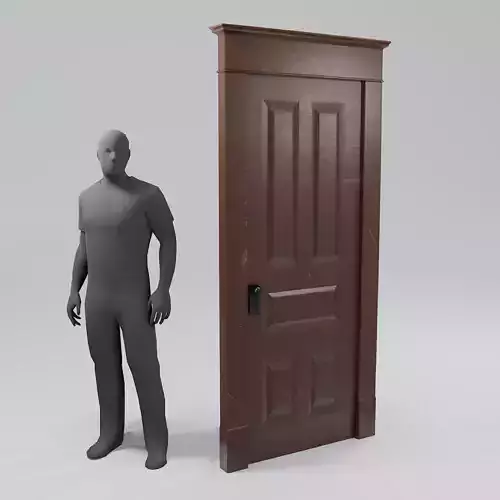 Old Squeaky Door Low-poly 3D model