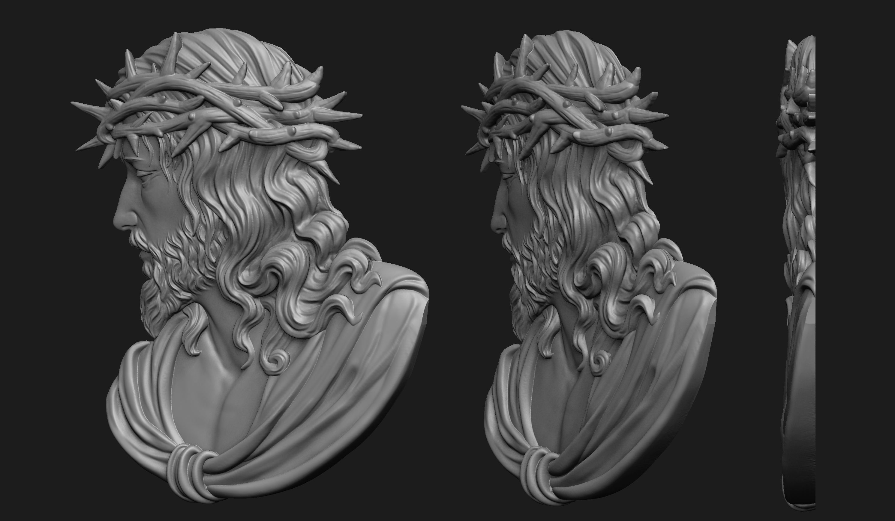 Ecce Homo Bas-Relief 3D print model_4