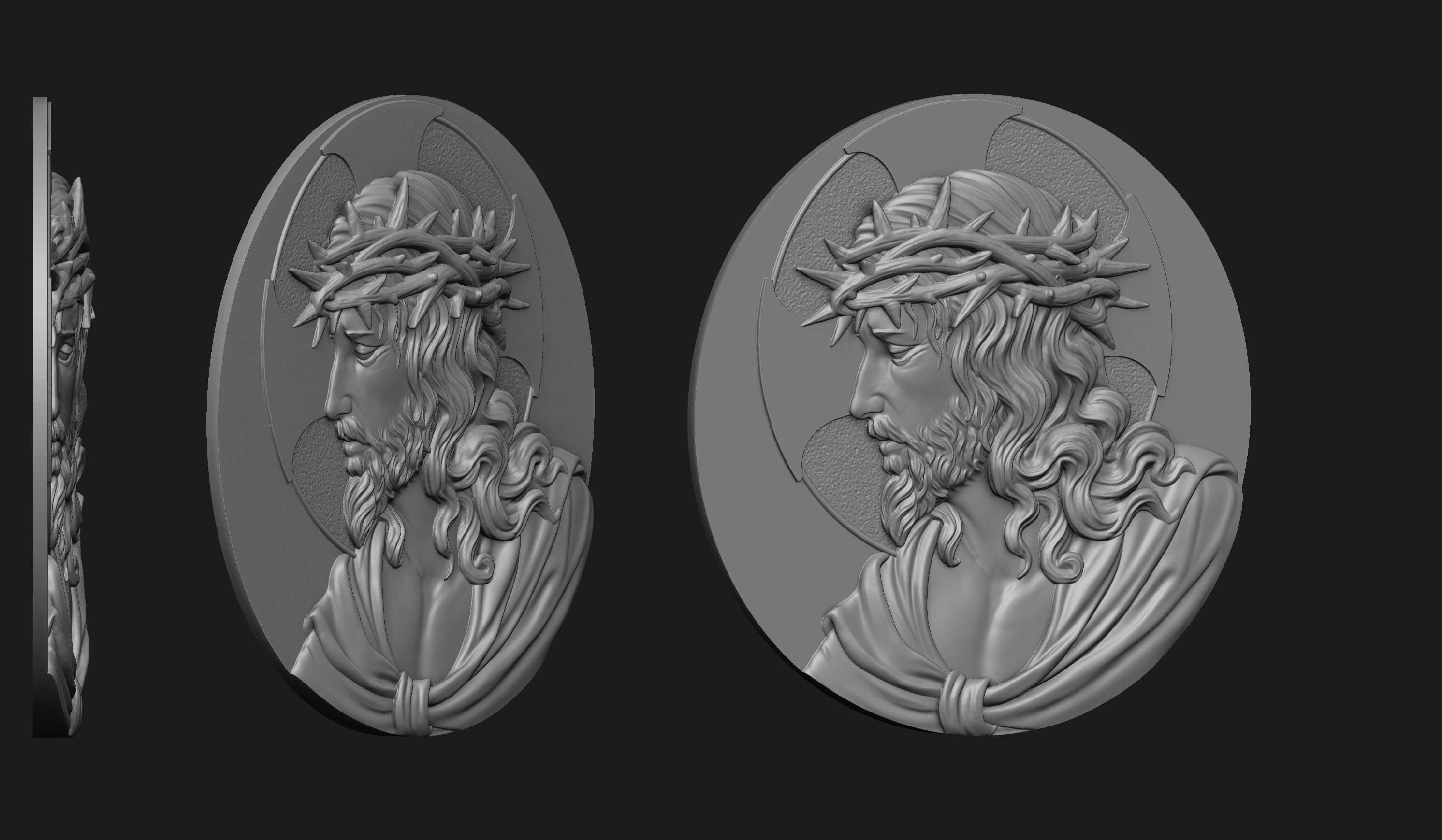 Ecce Homo Bas-Relief 3D print model_1