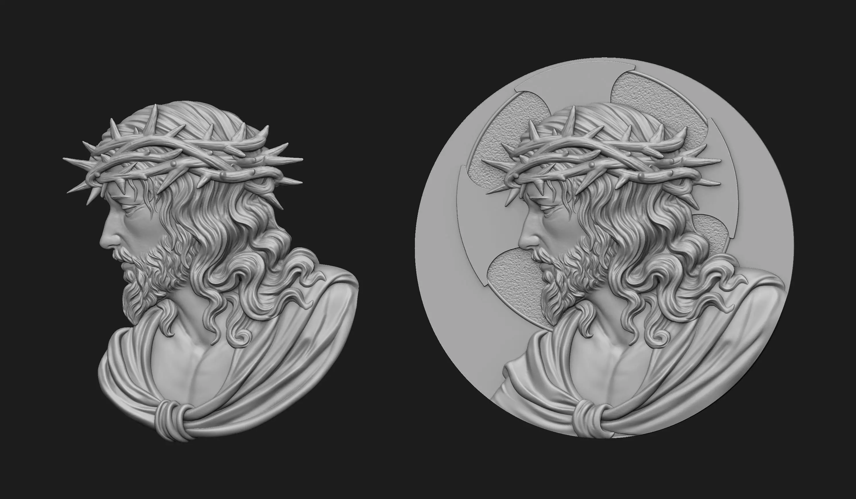 Ecce Homo Bas-Relief 3D print model_0