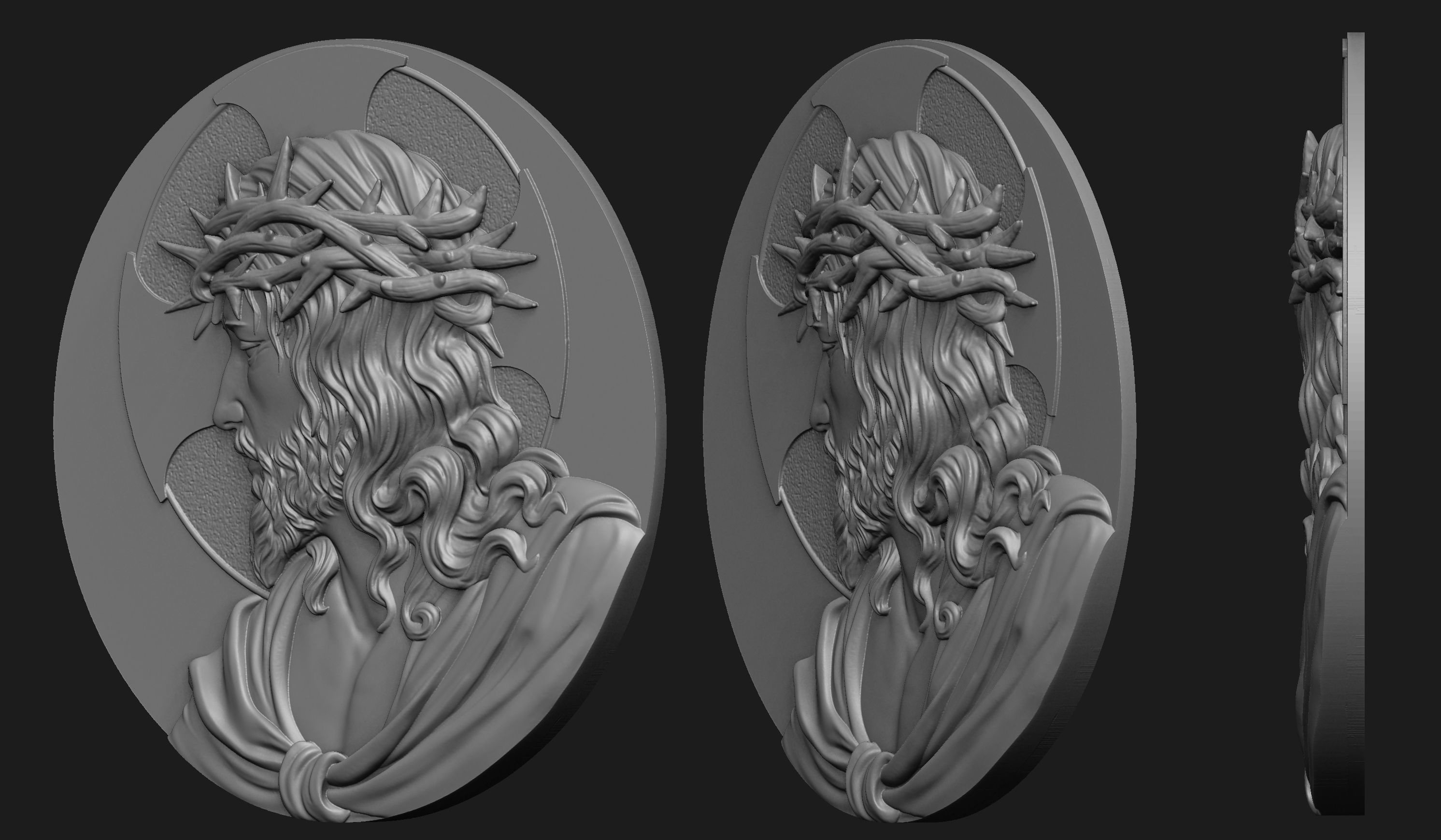 Ecce Homo Bas-Relief 3D print model_2