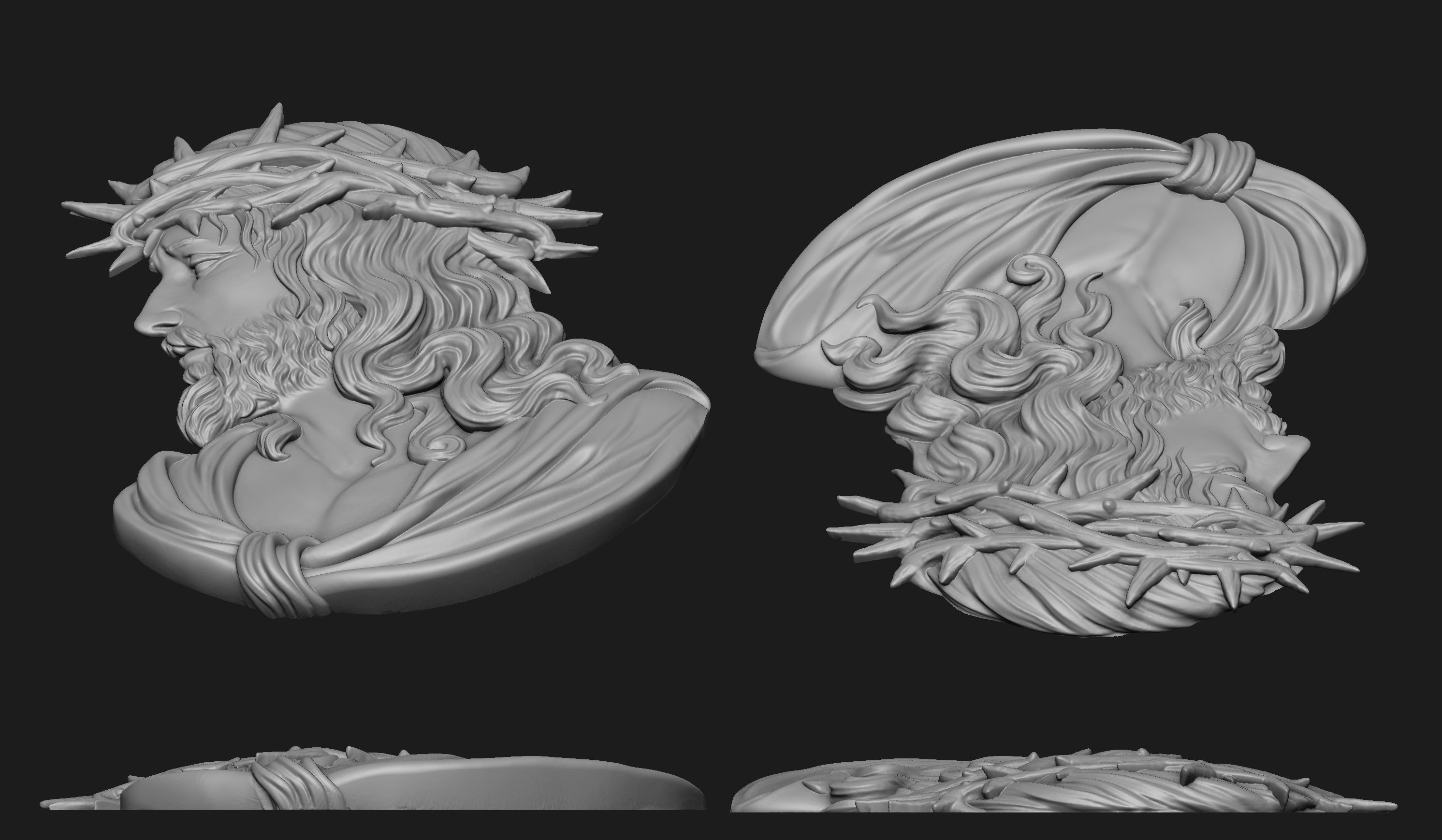 Ecce Homo Bas-Relief 3D print model_5