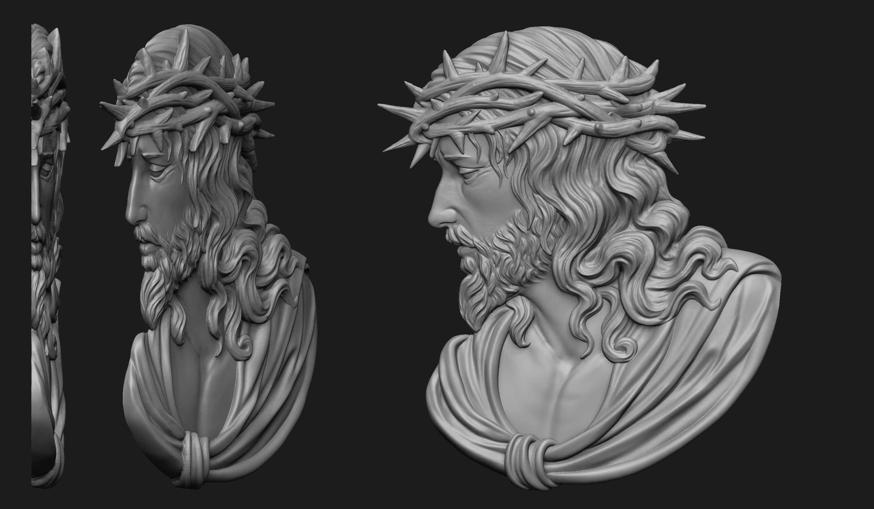 Ecce Homo Bas-Relief 3D print model_3