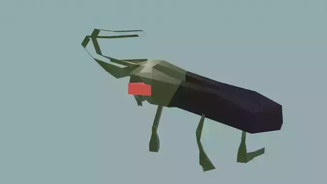 roach monster low poly
