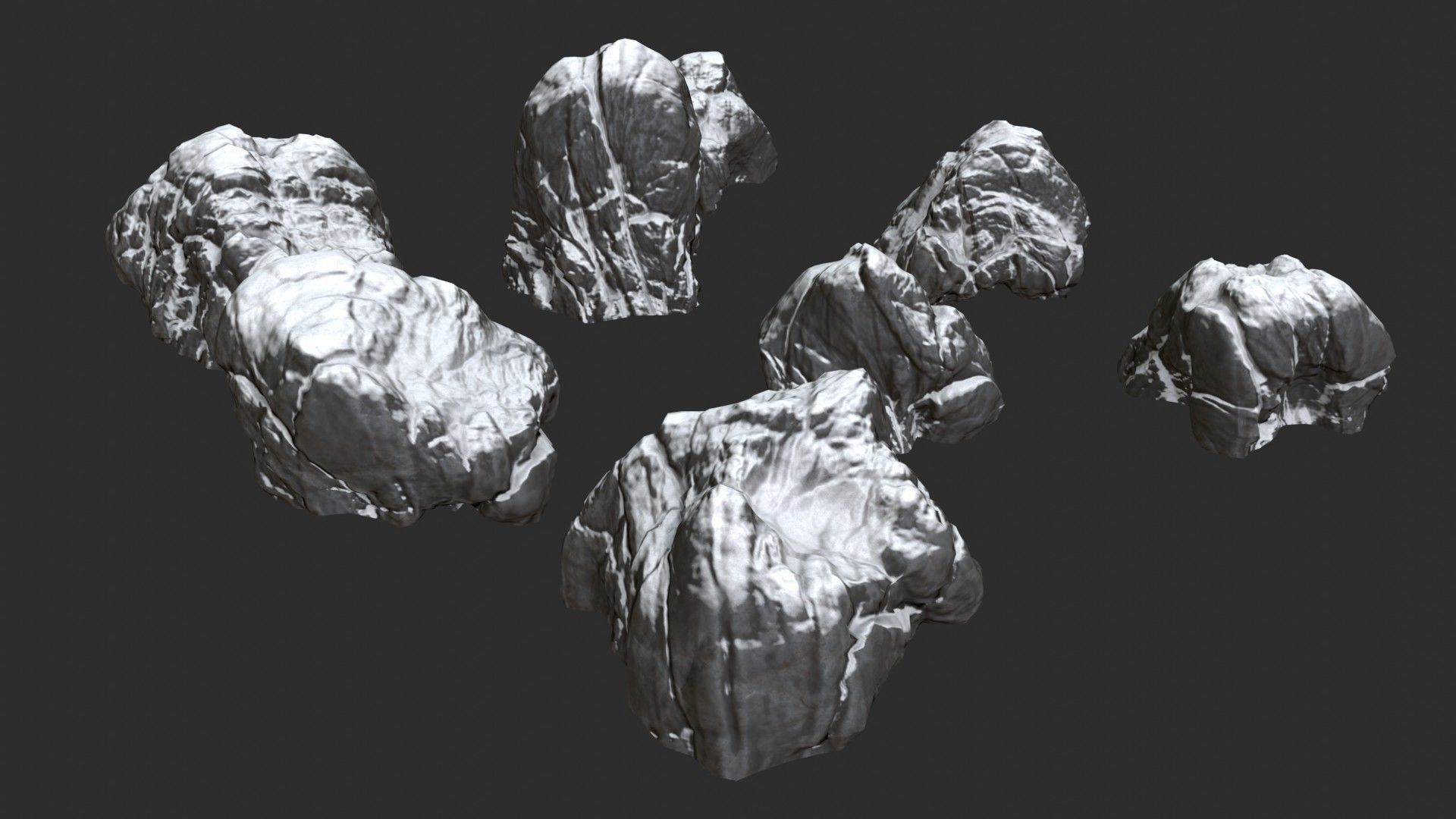 Volcanic Rocks 02 Low-poly 3D model_50