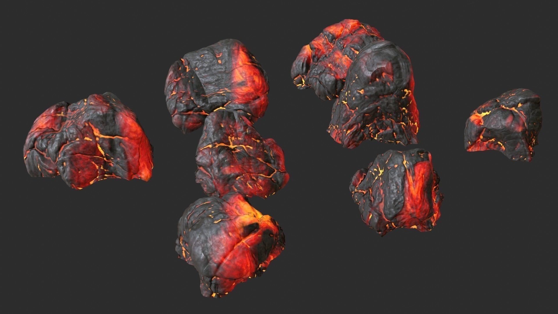 Volcanic Rocks 02 Low-poly 3D model_61