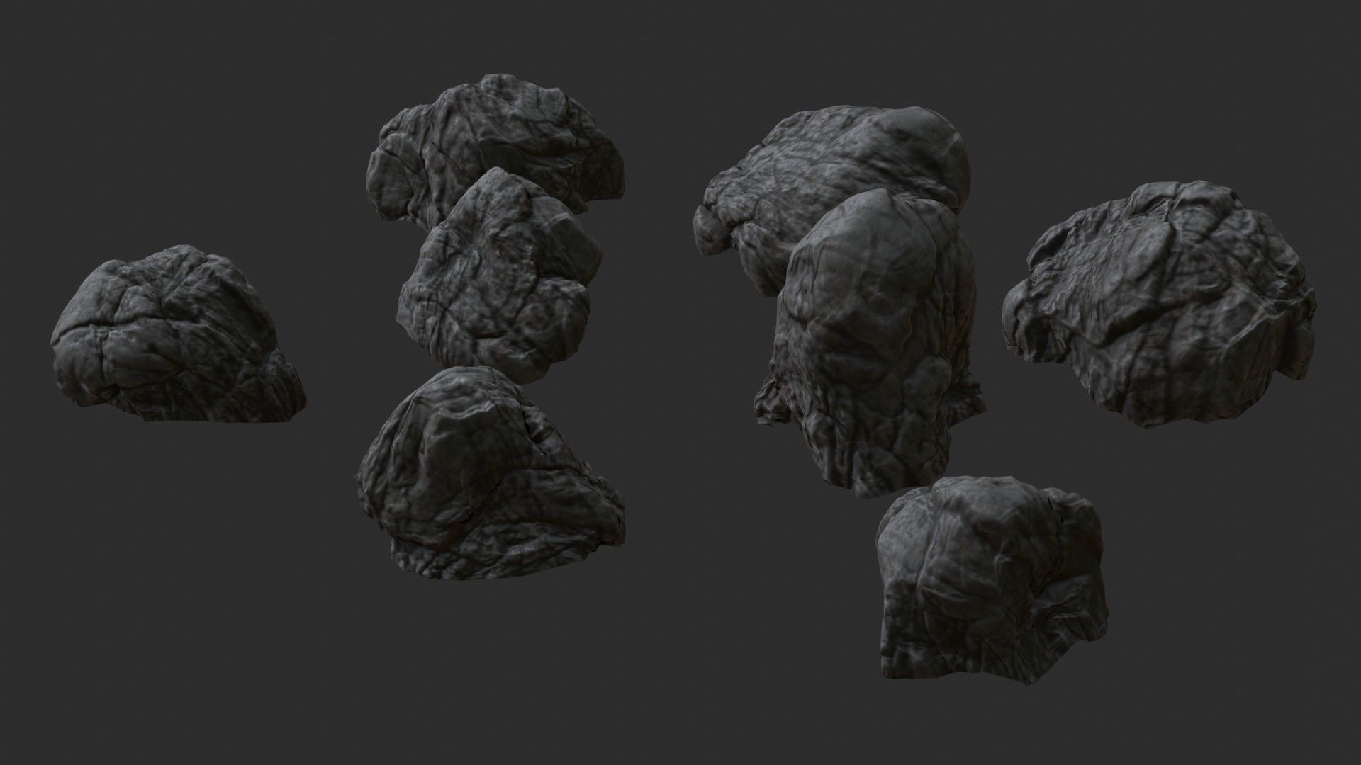 Volcanic Rocks 02 Low-poly 3D model_10