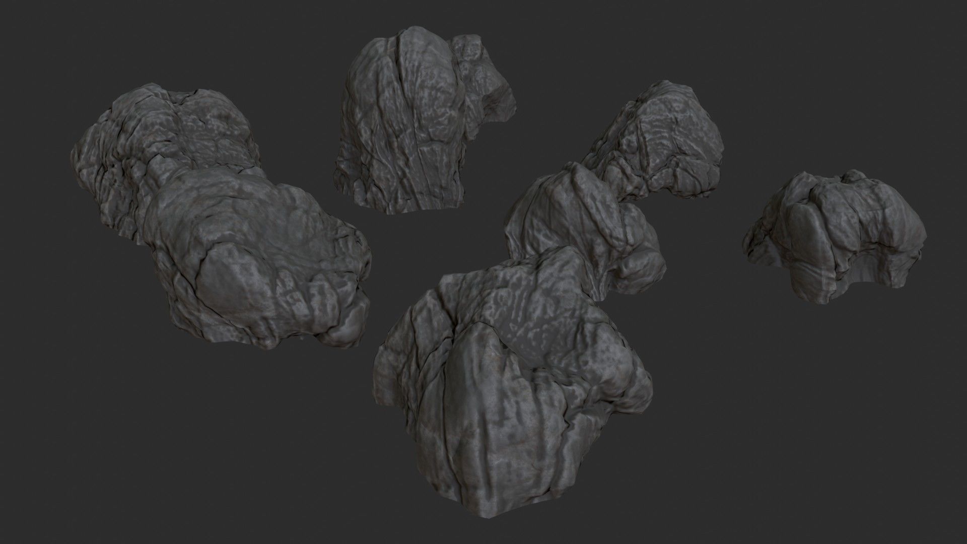 Volcanic Rocks 02 Low-poly 3D model_12
