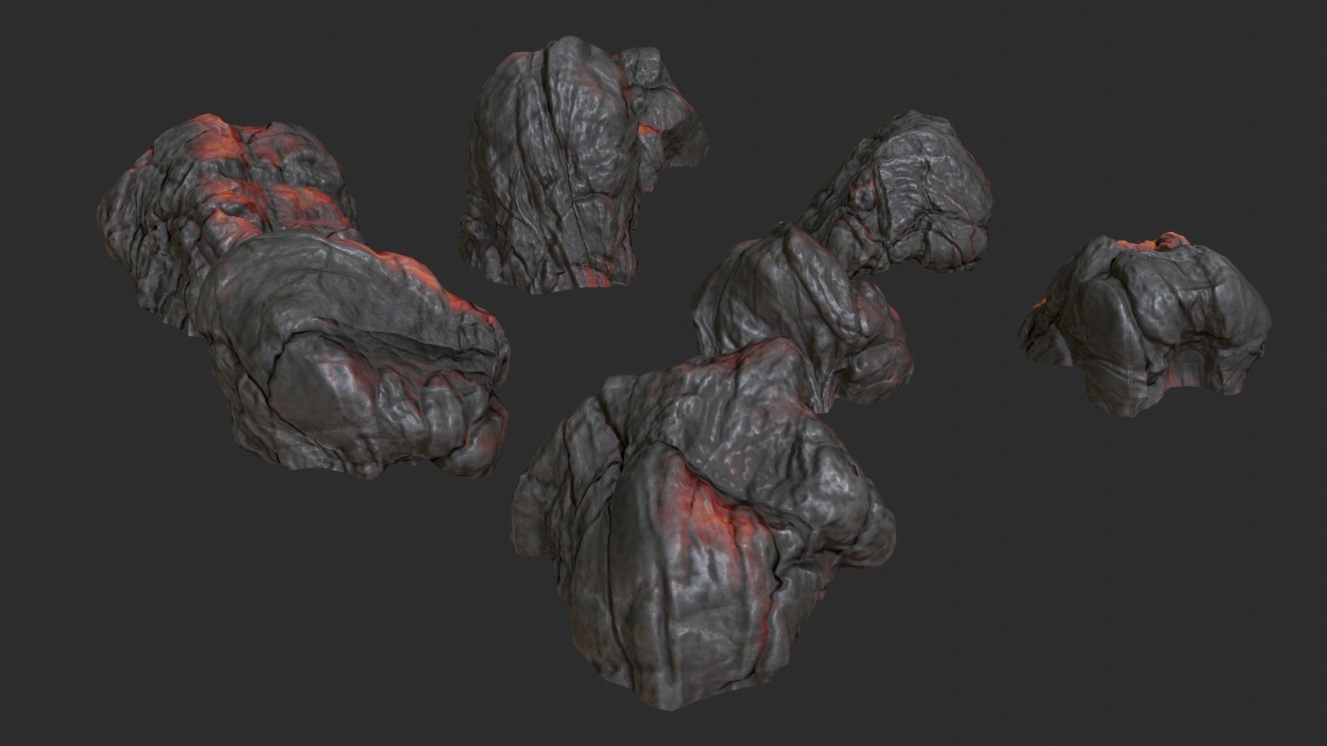 Volcanic Rocks 02 Low-poly 3D model_59