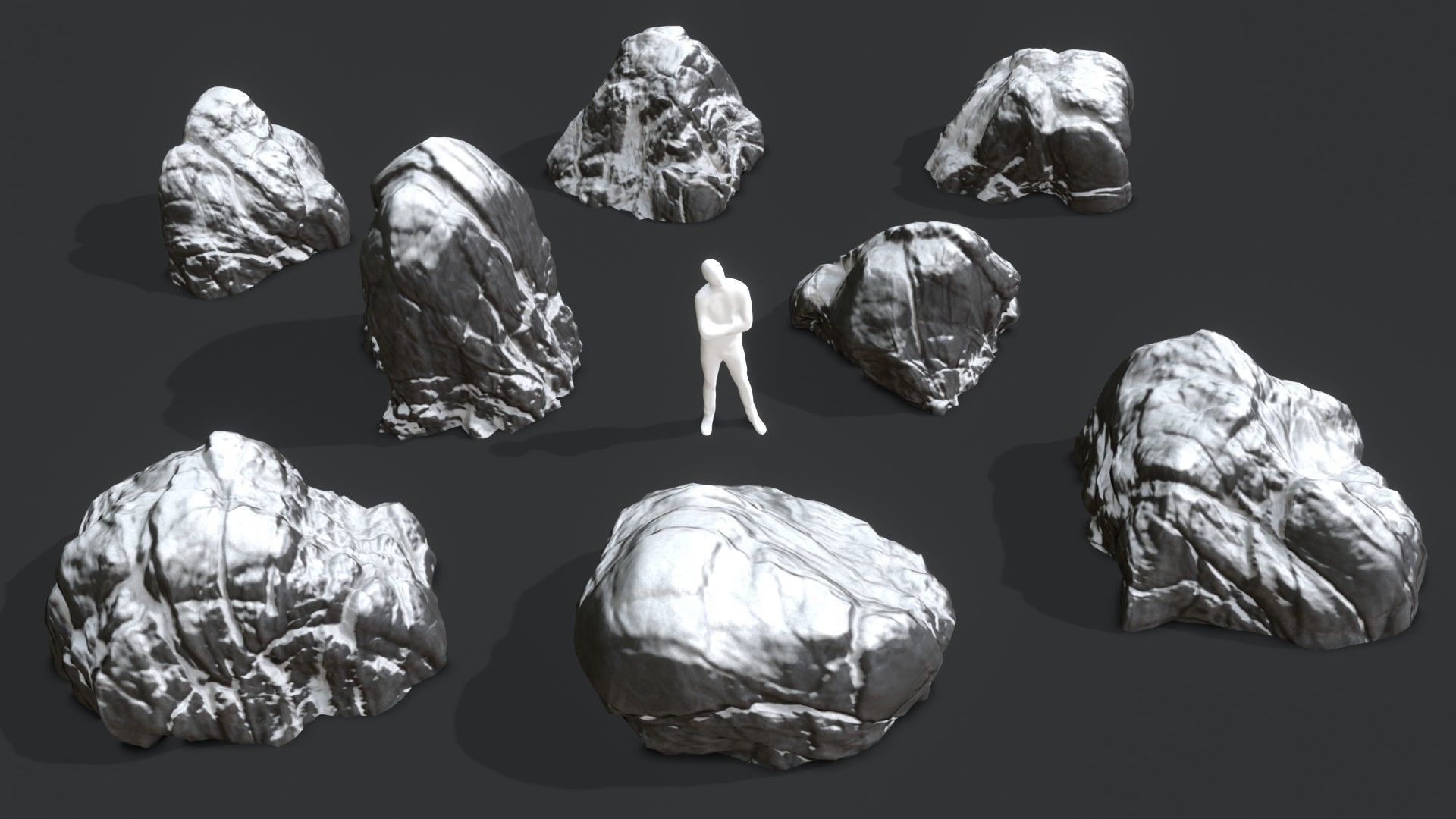 Volcanic Rocks 02 Low-poly 3D model_7