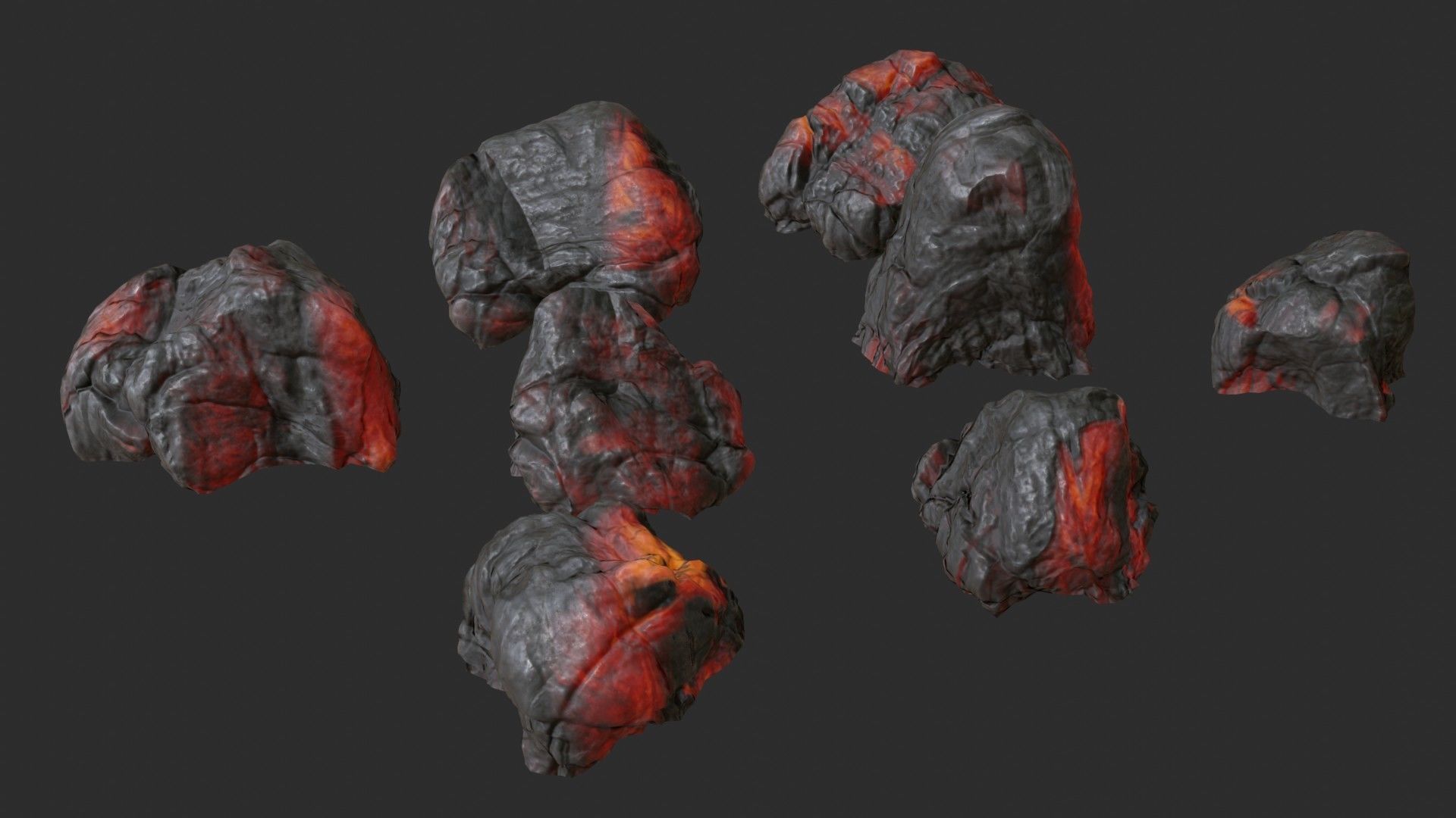 Volcanic Rocks 02 Low-poly 3D model_58