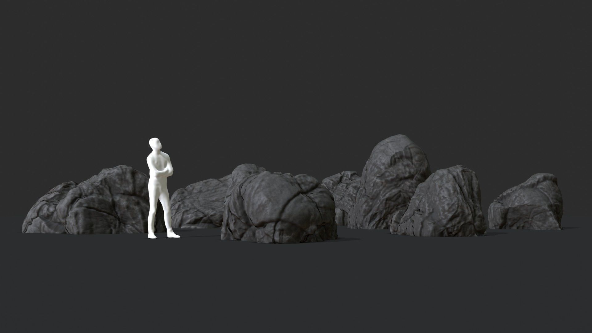 Volcanic Rocks 02 Low-poly 3D model_1