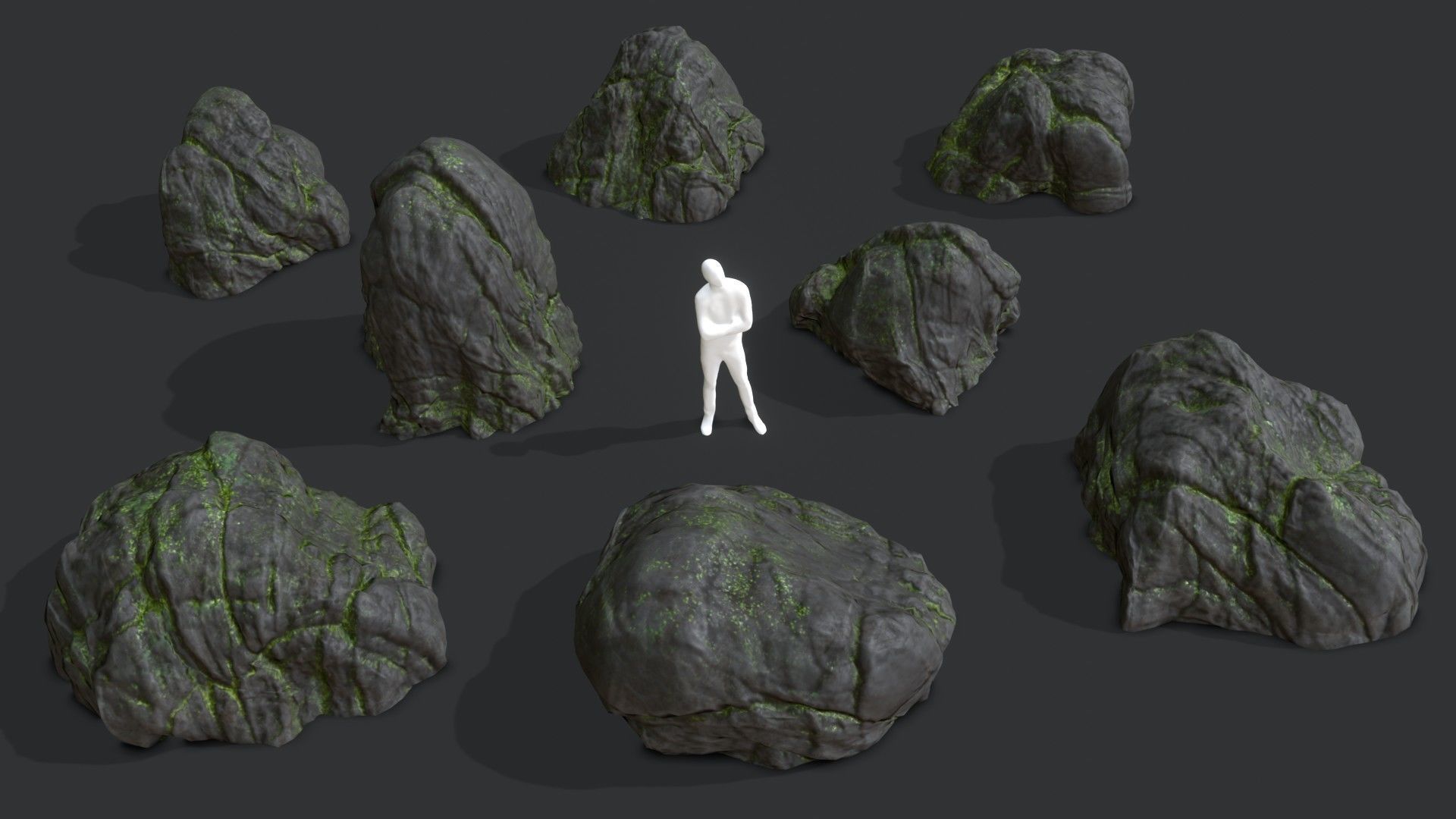 Volcanic Rocks 02 Low-poly 3D model_2