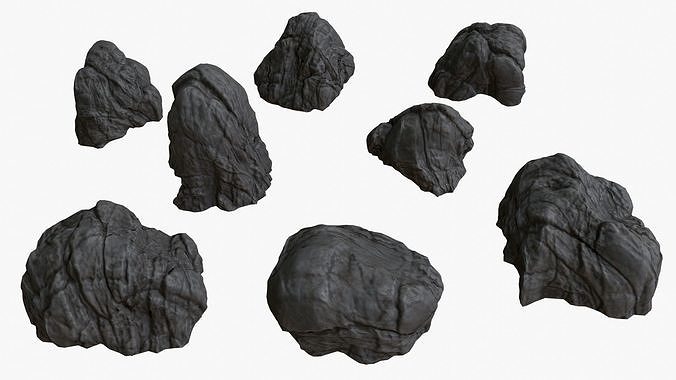 Volcanic Rocks 02 Low-poly 3D model