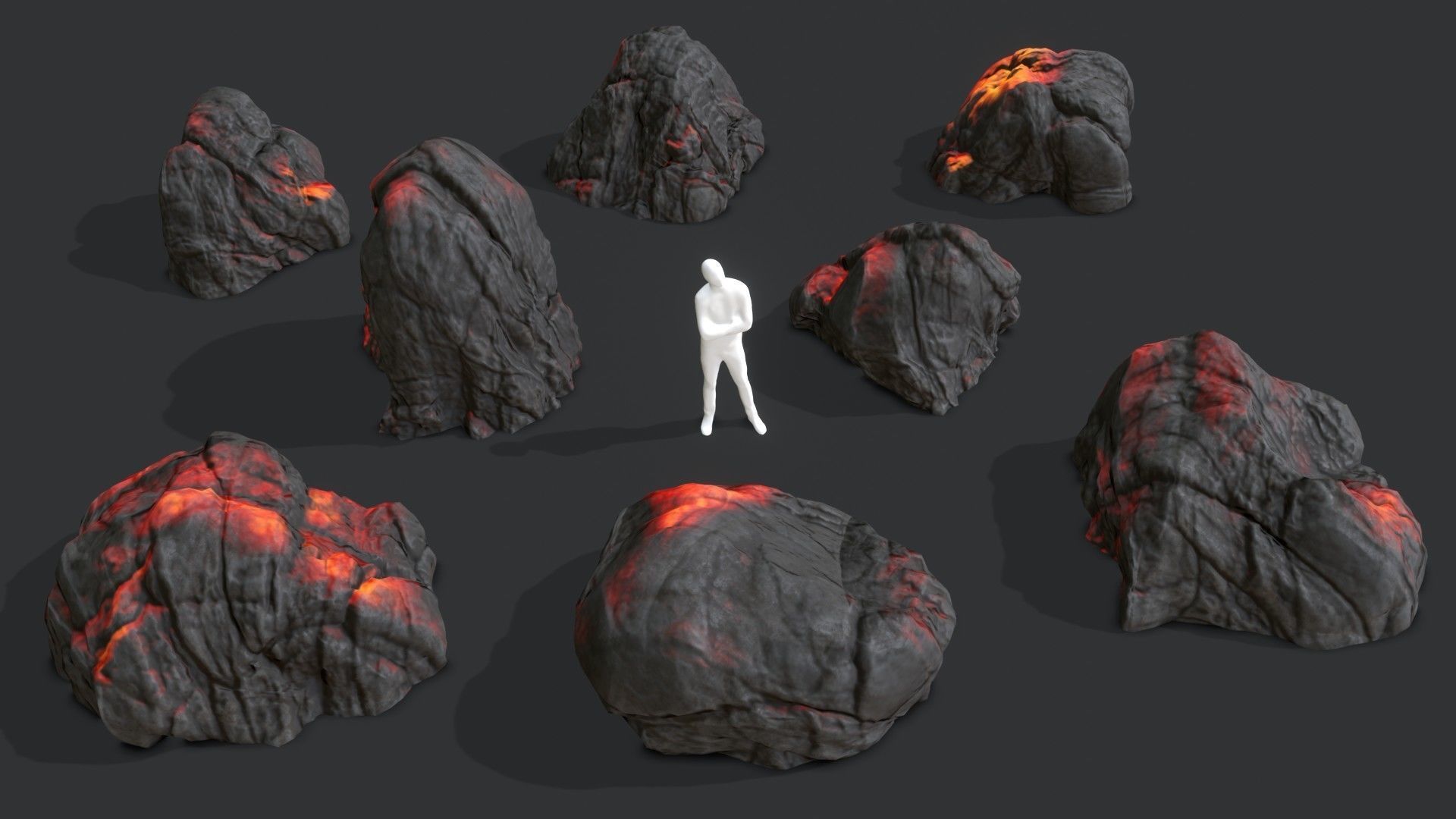 Volcanic Rocks 02 Low-poly 3D model_5