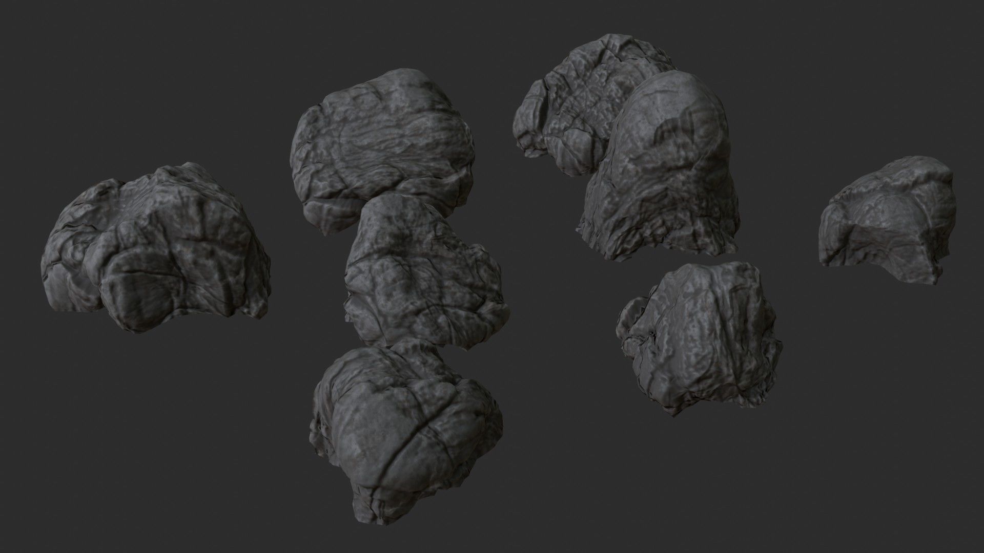Volcanic Rocks 02 Low-poly 3D model_11