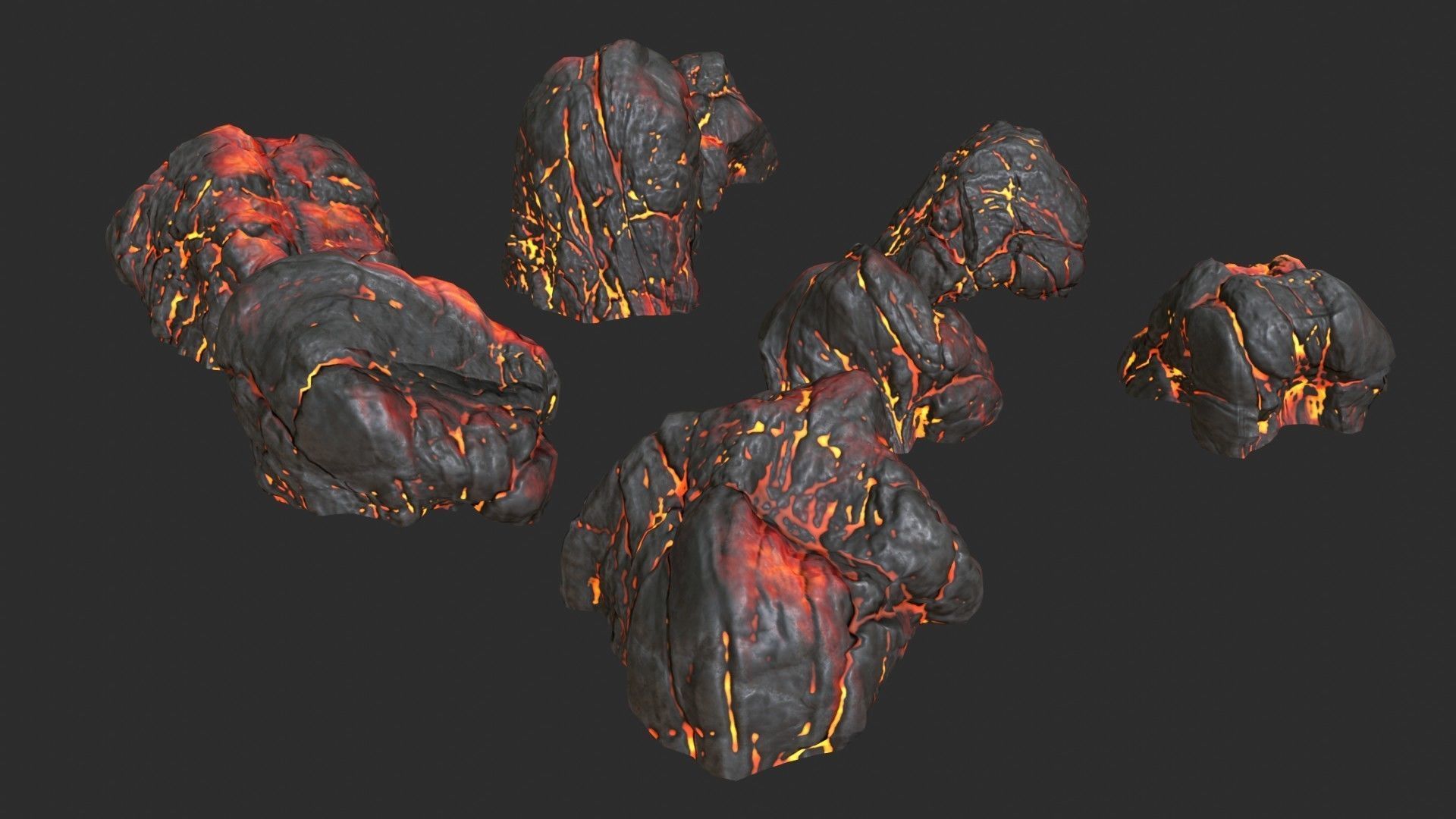 Volcanic Rocks 02 Low-poly 3D model_62
