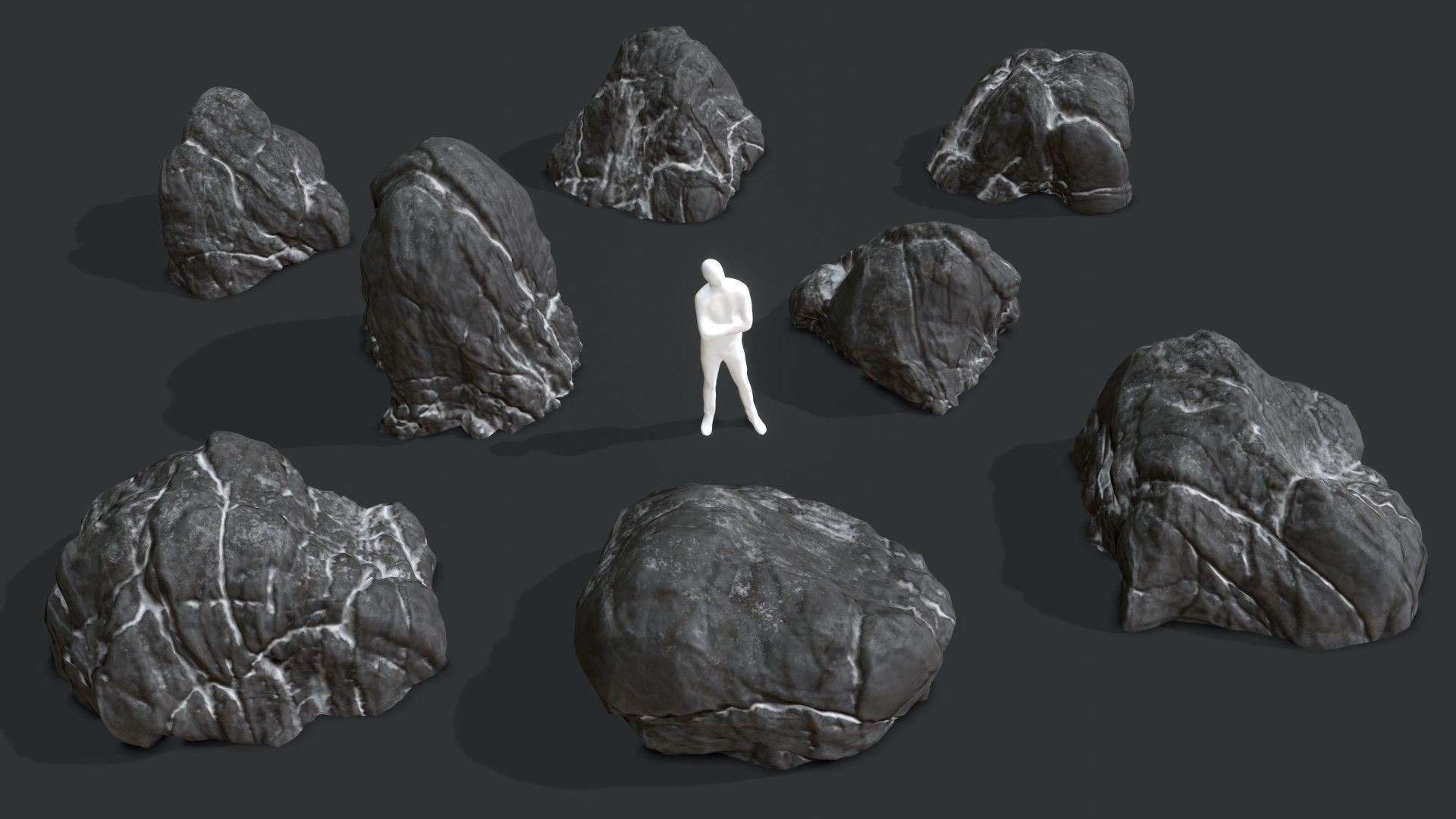 Volcanic Rocks 02 Low-poly 3D model_6