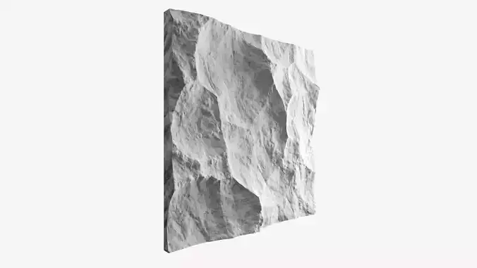 371-RockPanel piece of rock on wall