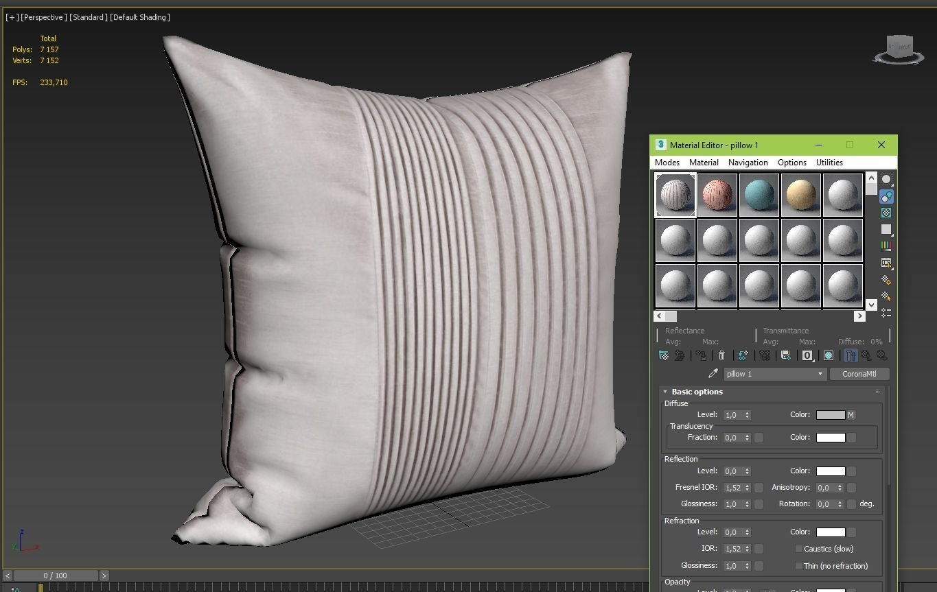 Decorative pillows   set 025 3D model_3