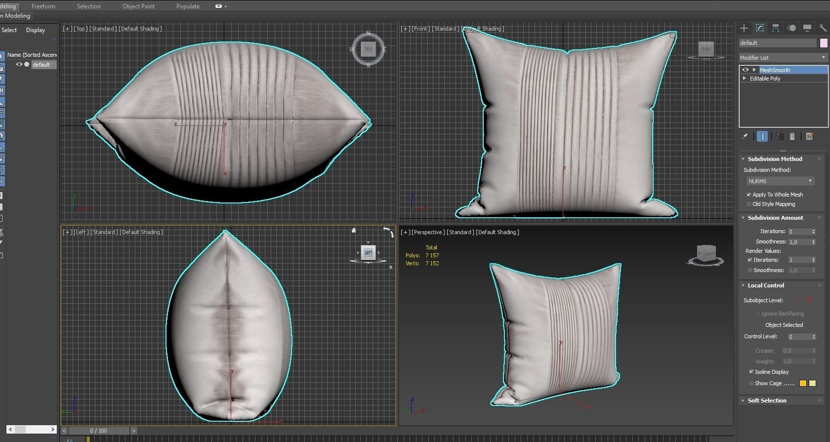 Decorative pillows   set 025 3D model_2