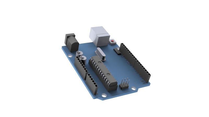Arduino Uno 3D model_4
