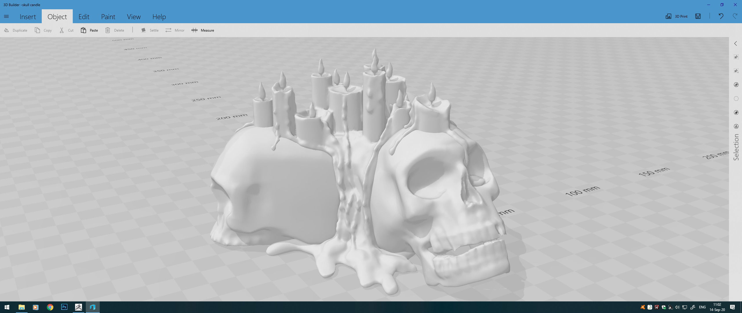 skull candle 3D model_8