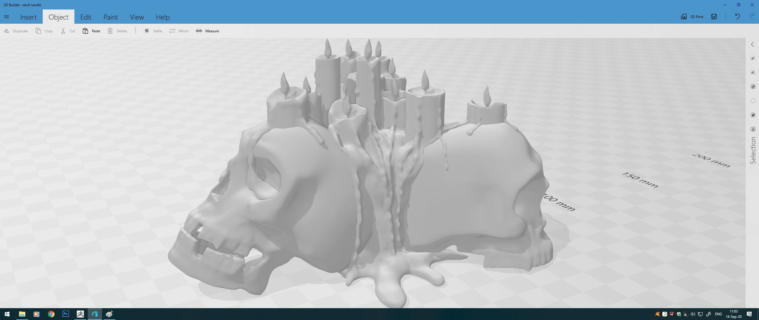 skull candle 3D model_9