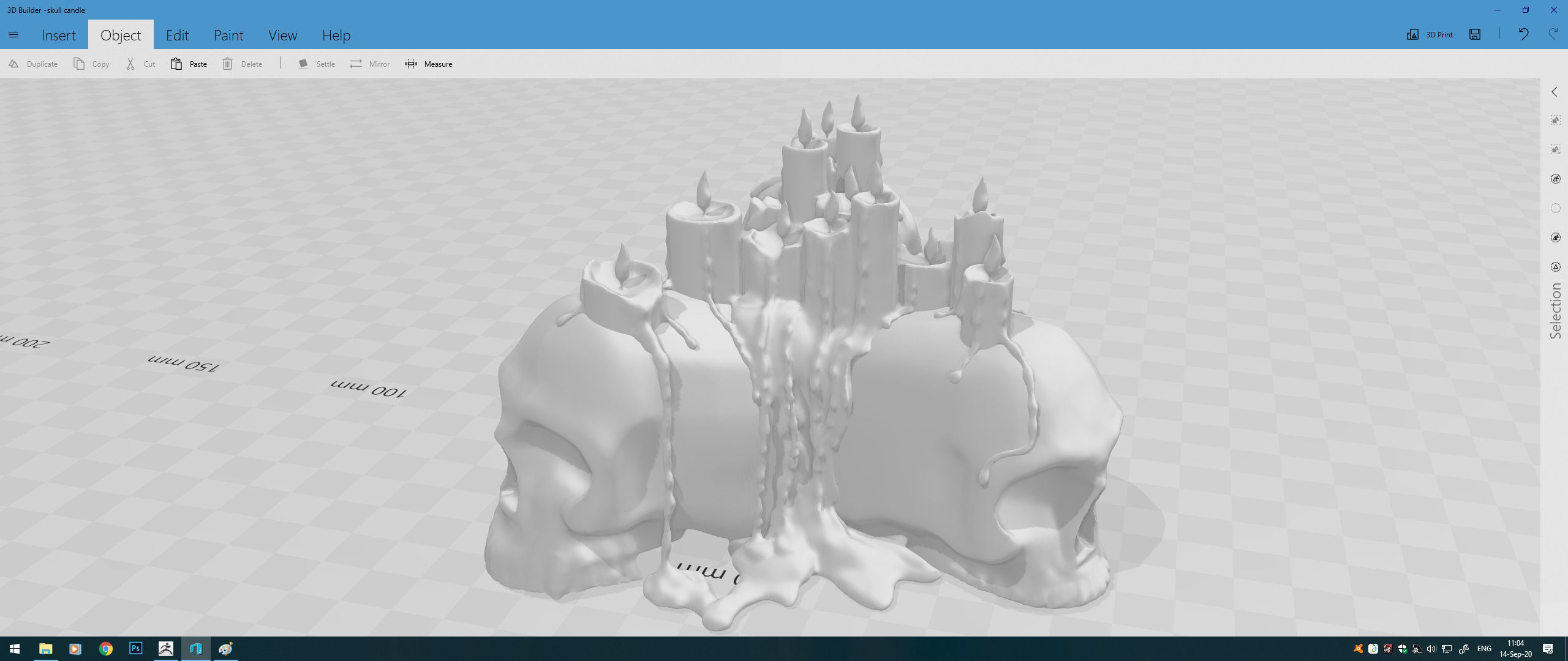 skull candle 3D model_7