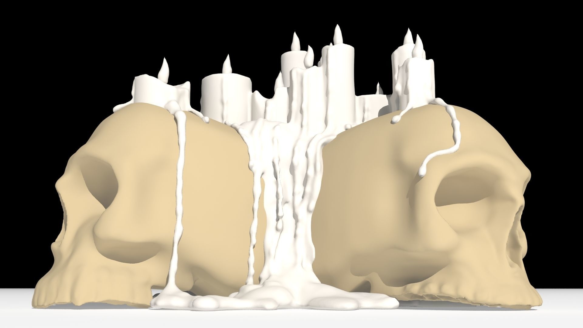 skull candle 3D model_4