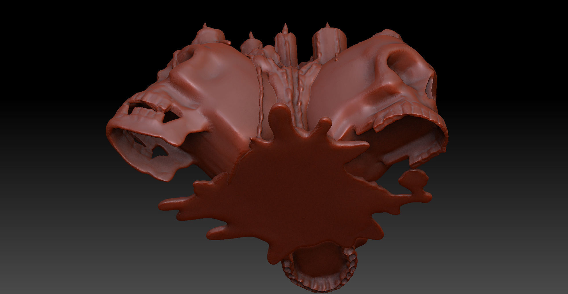 skull candle 3D model_3