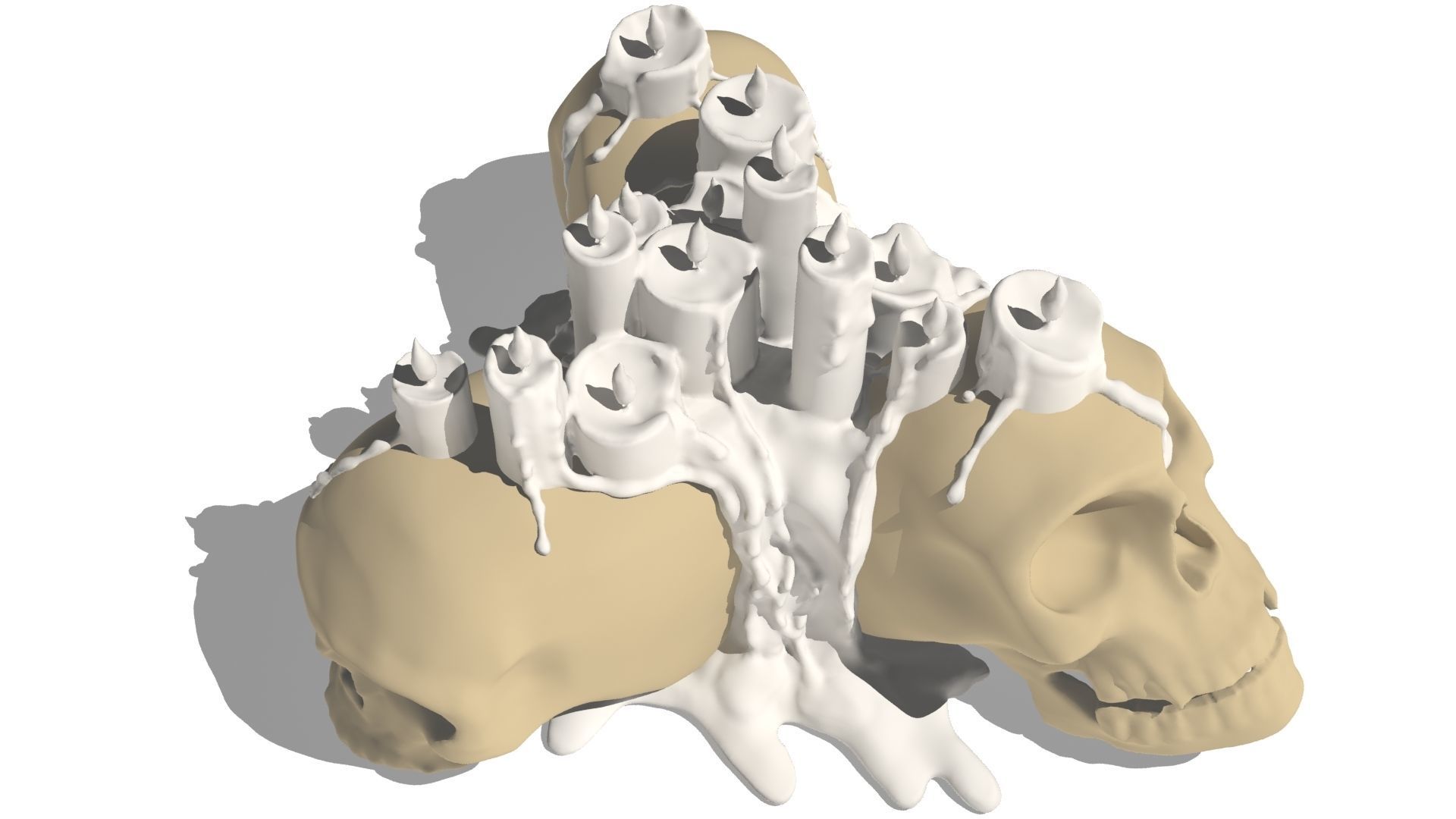 skull candle 3D model_6