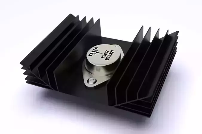 Metal transistor Low-poly 3D model