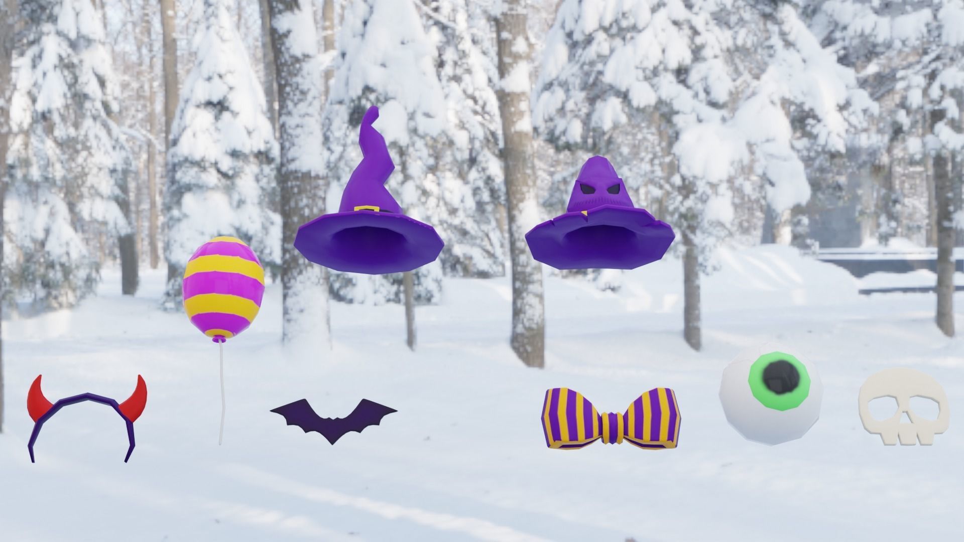 Halloween Pack Low-poly 3D model_5