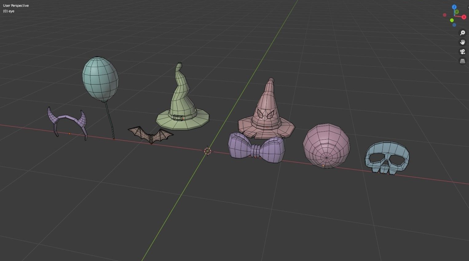 Halloween Pack Low-poly 3D model_7