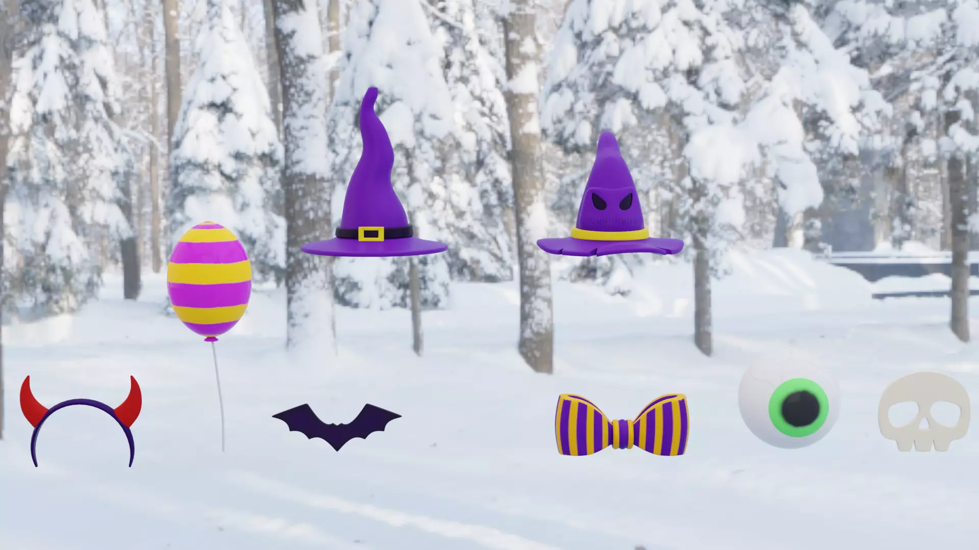 Halloween Pack Low-poly 3D model_0