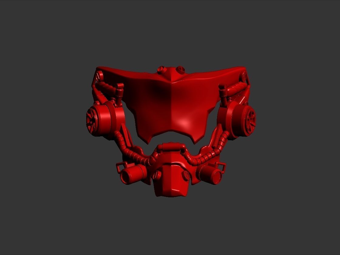 cyberpunk demon robot technopunk mask 3D print model_2