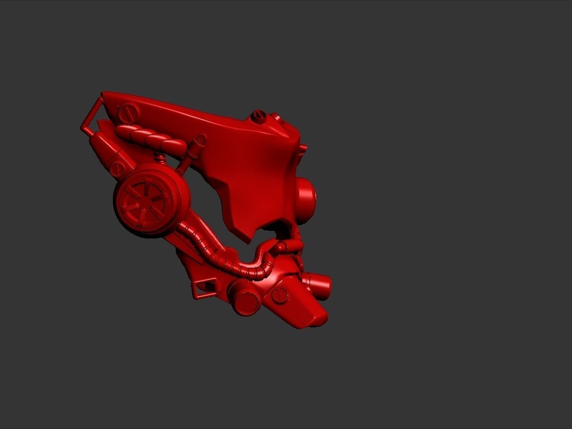 cyberpunk demon robot technopunk mask 3D print model_6