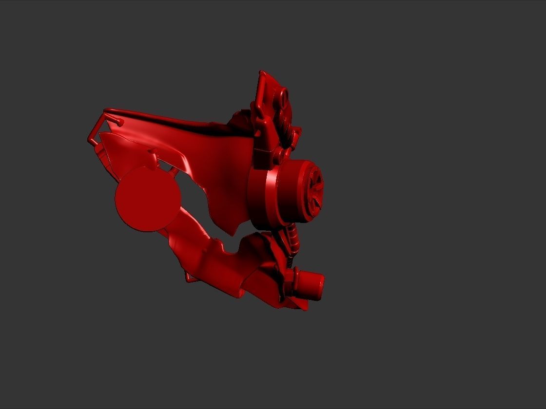 cyberpunk demon robot technopunk mask 3D print model_4