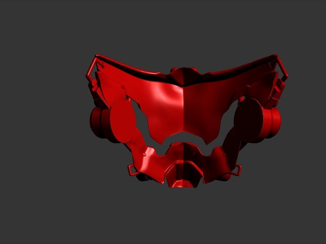 cyberpunk demon robot technopunk mask 3D print model_8