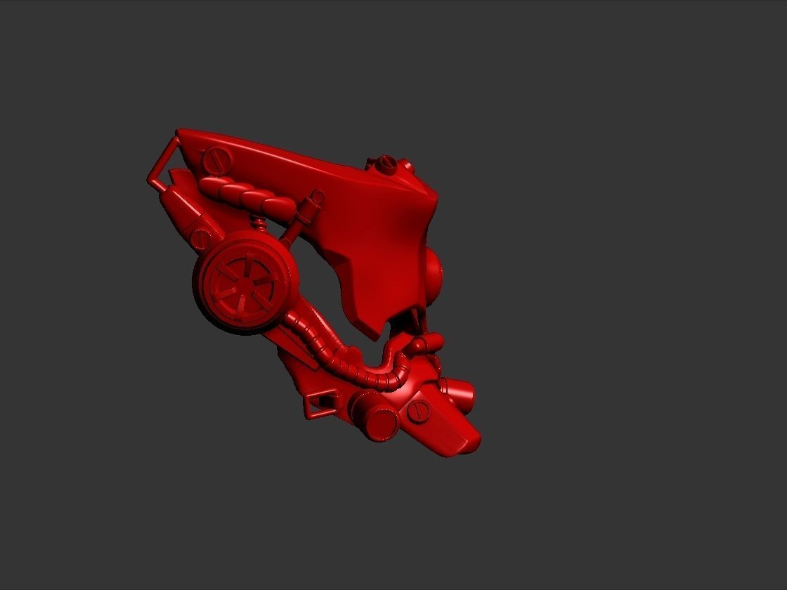 cyberpunk demon robot technopunk mask 3D print model_3