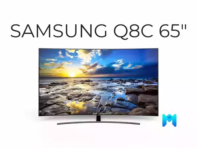 Samsung 65 inch Q8C QLED  TV Low-poly 3D model