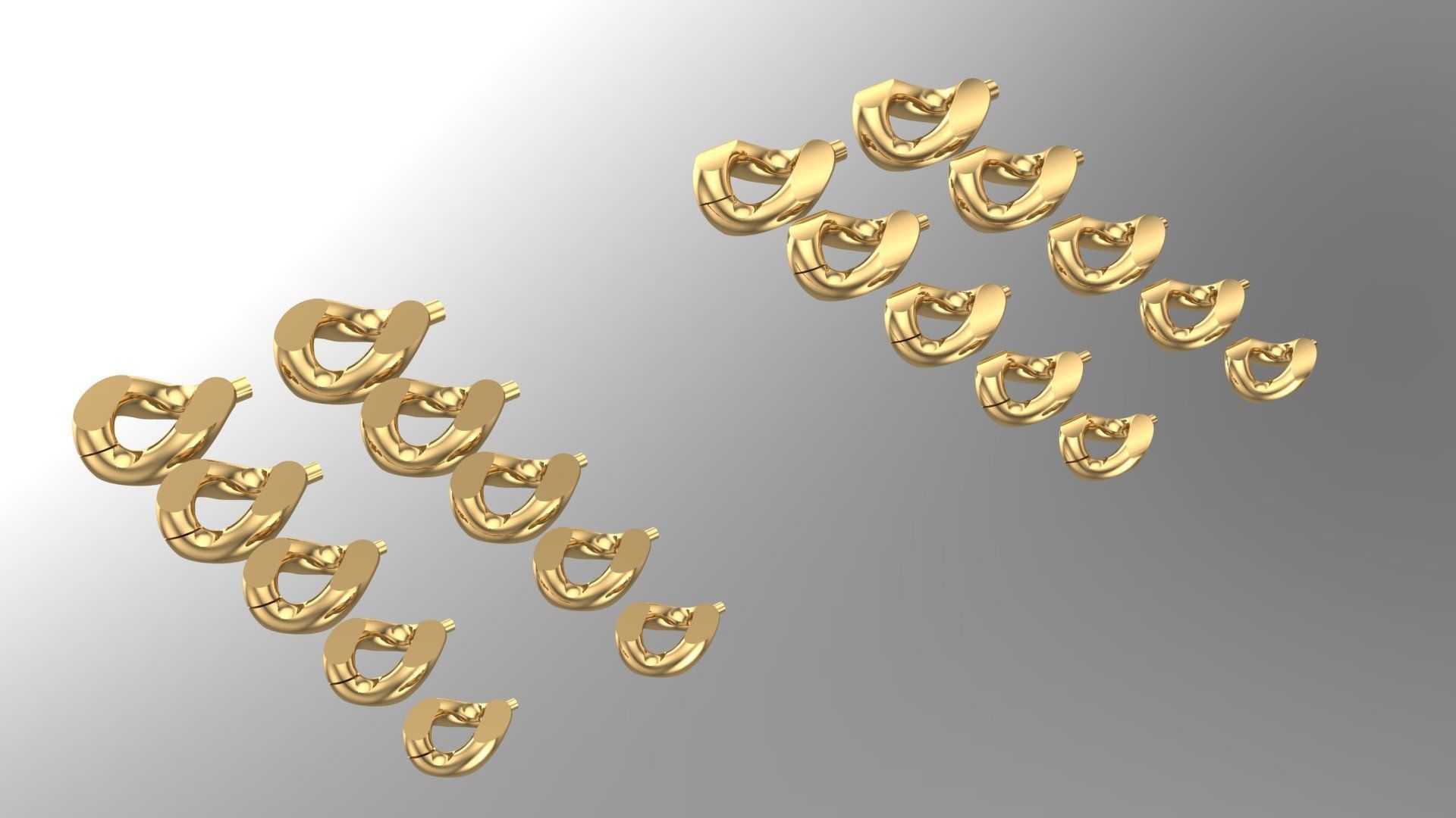 cuban chain 10mm 9mm 8mm 7mm 6mm STL 3D model_7