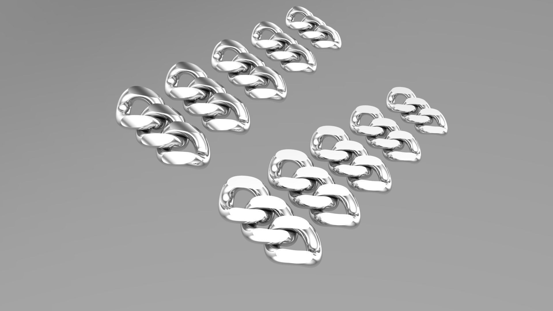 cuban chain 10mm 9mm 8mm 7mm 6mm STL 3D model_5