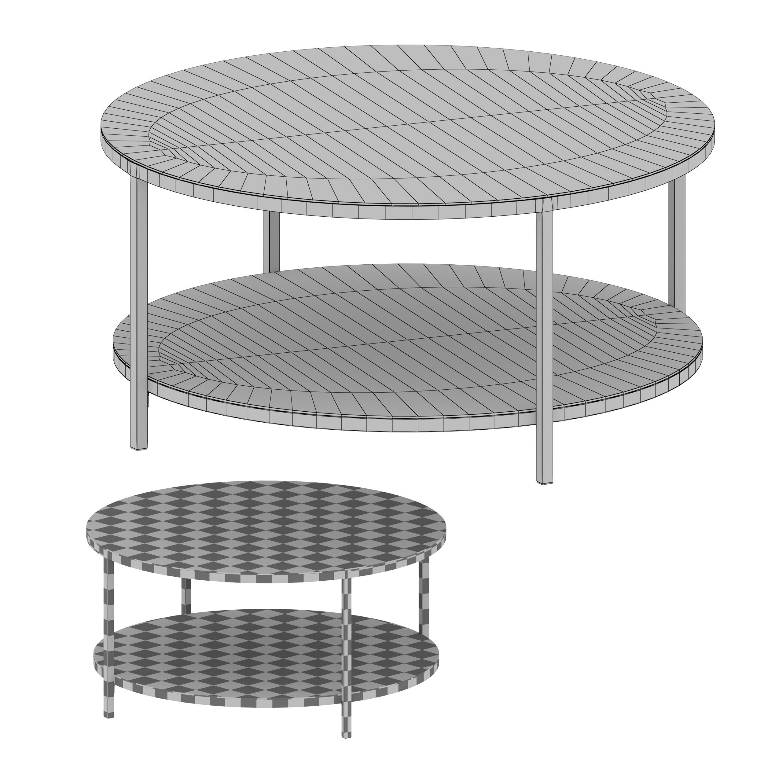 Echelon Round Coffee Table Crate and Barrel 3D model_6