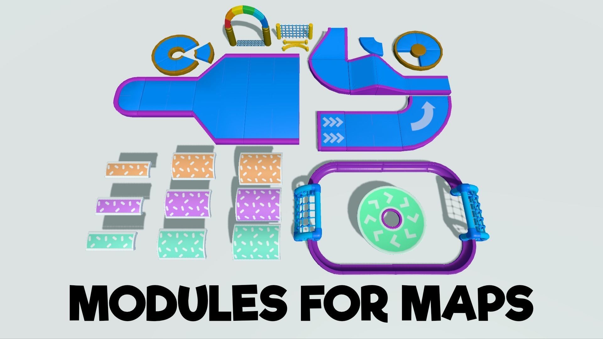 Obstacle Run Low-poly 3D model_9