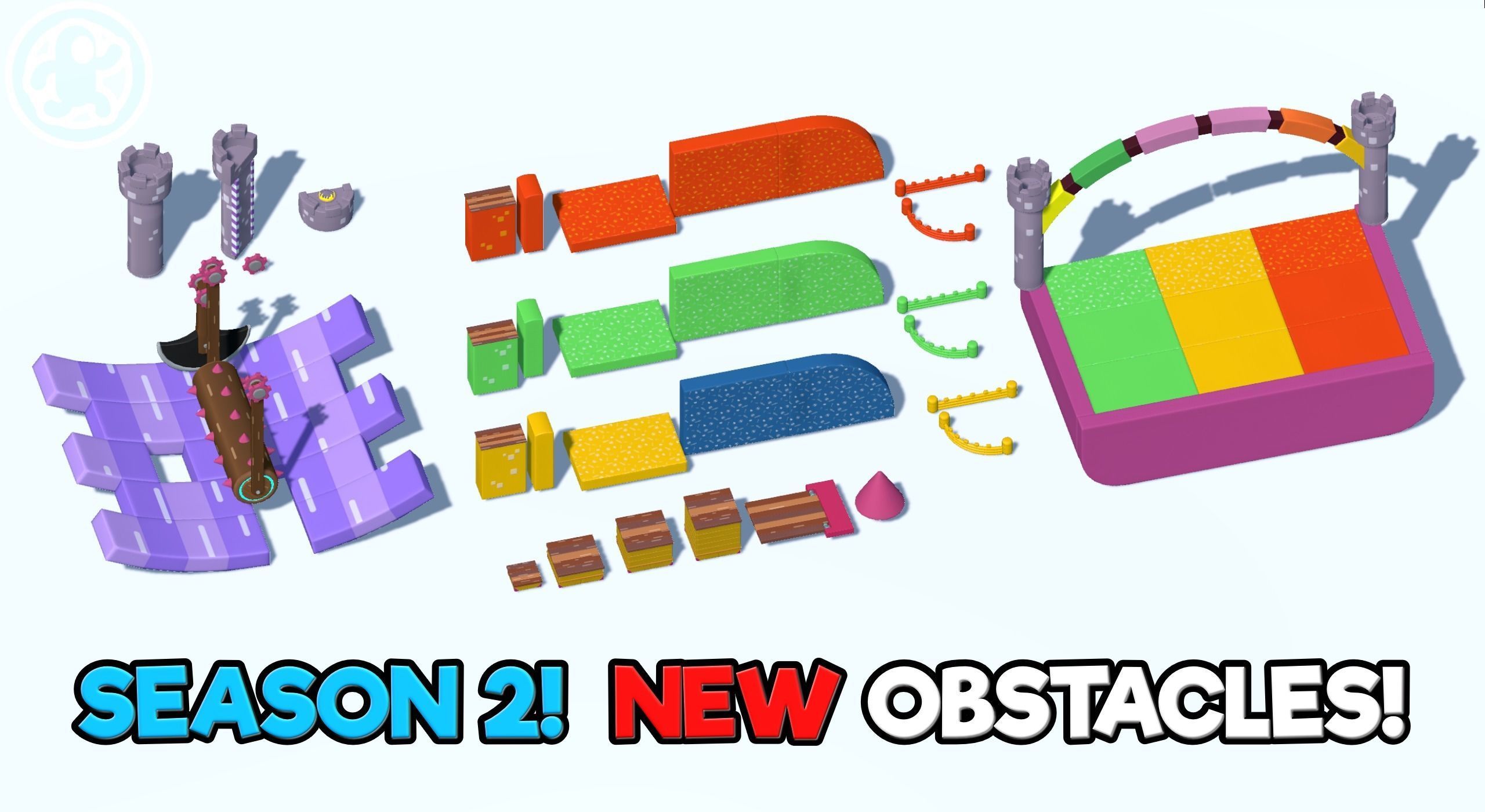 Obstacle Run Low-poly 3D model_1