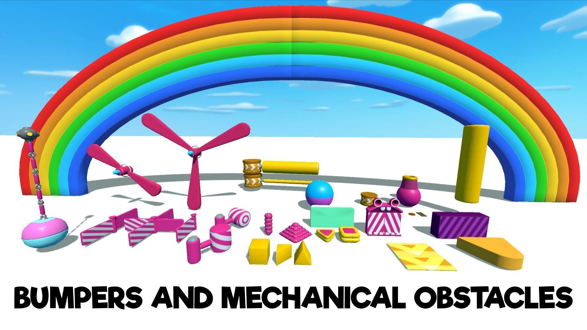 Obstacle Run Low-poly 3D model_8