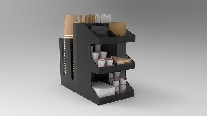 Coffee Condiment Organizer - Model 2 3D model 2
